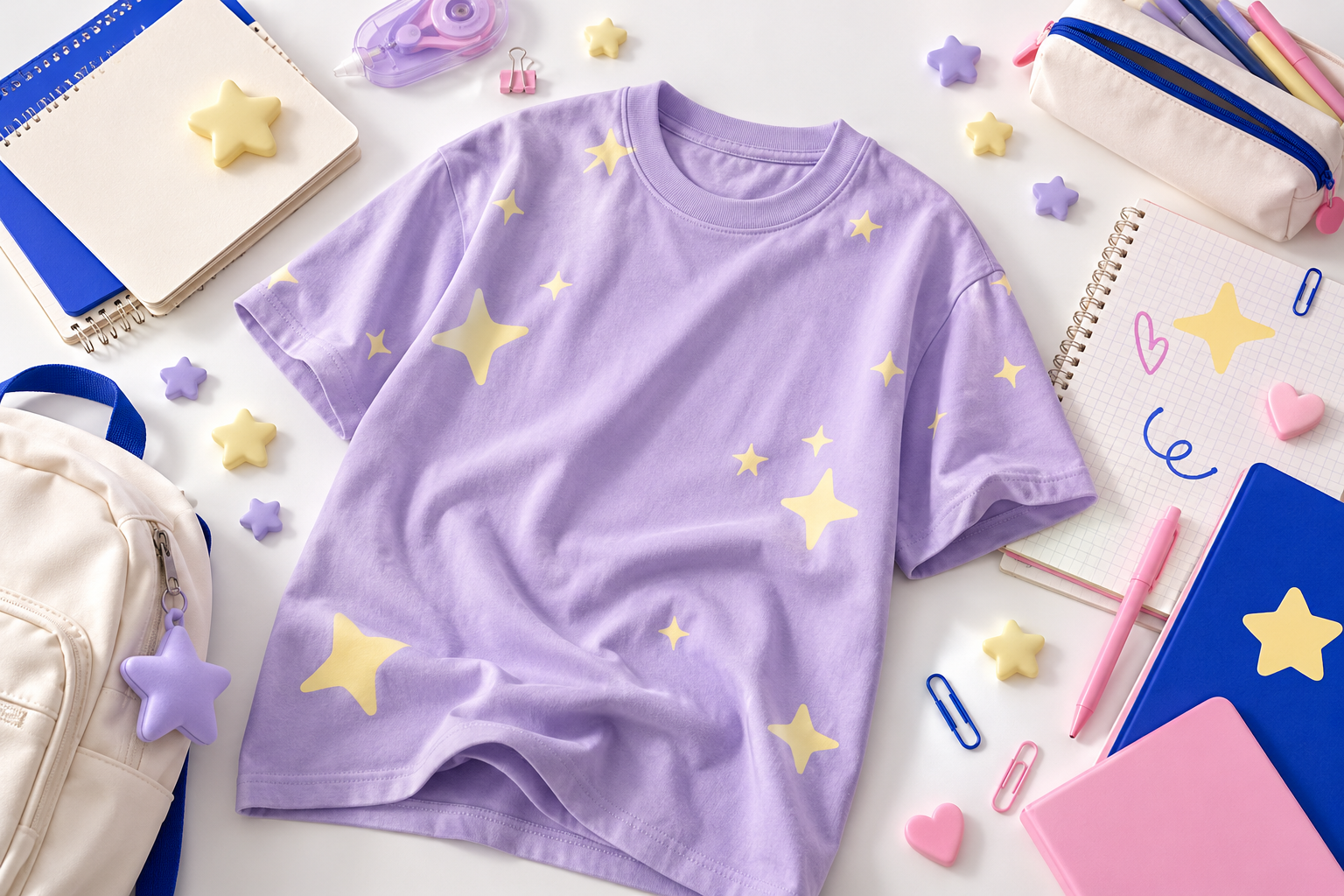 Minh họa: Lilac và vàng nhạt: nhẹ nhàng, vui mắt